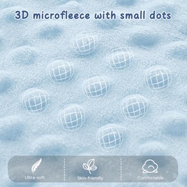 ZIGJOY Baby Comforter blanket with Tags Taggy Blanket Taggie Comfort Blanket Baby Soothing Plush Security Blanket with Colorful Tags Gift for Newborn Infant Boy Girl Blue