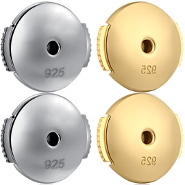 Silver & Gold Earring Backs - Security Locking Backs for Stud Earrings