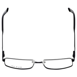 Calabria Big&Tall 06 Rectangular Blue Light Blocking Reading Glasses +0.50 Matte Black Men Women