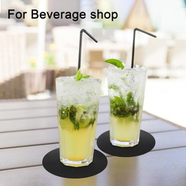 Disposable Paper Bar Coasters 400 Pcs Black 4 Inch Coasters for Drinks ，Absorbent & Non Slip for Bars, Restaurants, Family Gathering DIY Crafts Arts Wedding Use (Black)