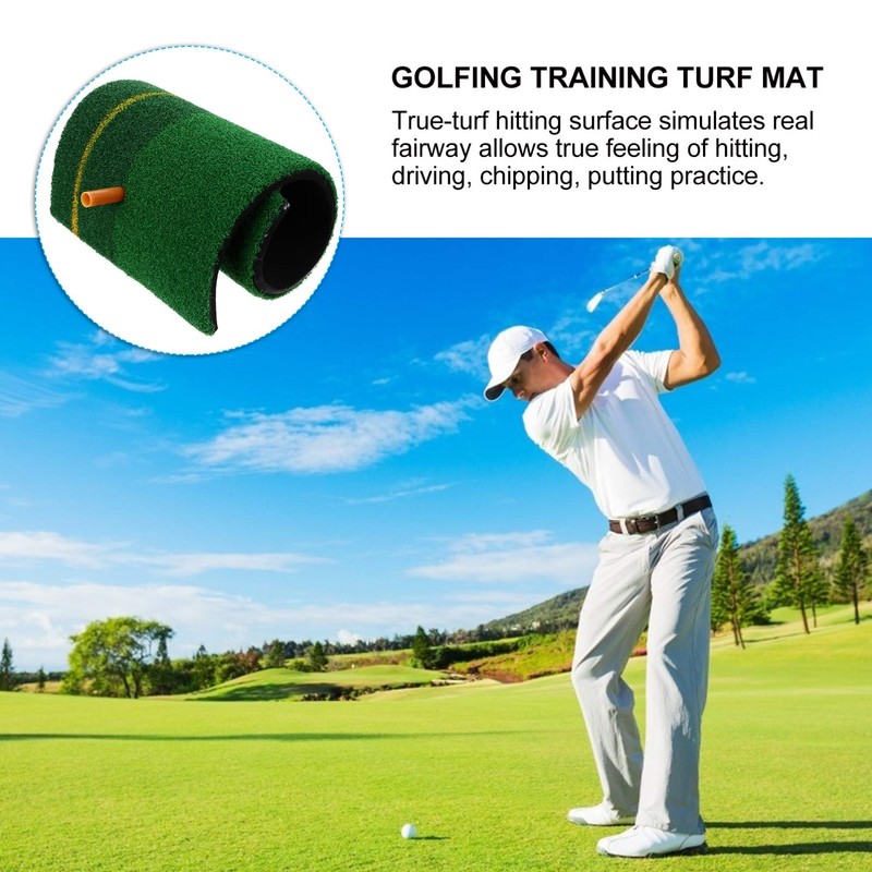 BESPORTBLE 1 Set Golfing Training Turf Mat Portable Practice Pad