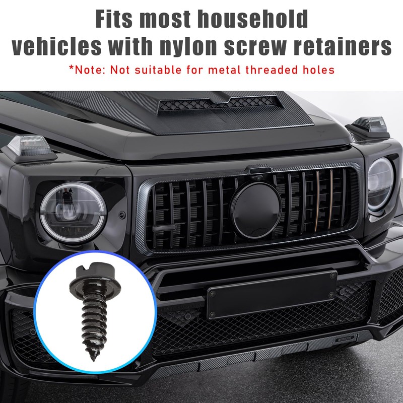Ohleats 4 PCS Licence Plate Screw Kit, Rustproof Stainless Steel
