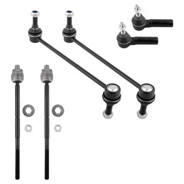 WEDOAUTO 6Pcs Suspension Kit Front Inner Outer Tie Rods End Links + Sway Bar Links Kit Stabilizer Bar Links Fit For Ford Mustang 2005 2006 2007 2008 2009 2010 Replace# K80899 EV80804 ES80805