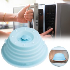 Microwave Splatter Cover Collapsible Microwave Plate Silicone Cover Absorbable Microwave Tray Lid for Snacks and Light Meals