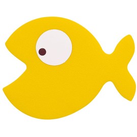 Spirella Shower Mat Bath Mat Bath Mat Non-Slip Pads Fish Yellow – Pack of 5 – Antibacterial Non-Slip with Suction Cups – Approx. 13 x 12.5 cm