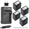 Kastar NP-FV100 Battery or AC Charger for Sony HXR-MC50 HXR-NX30