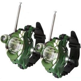 Walkie Talkie for Kids,Walkie Talkies Watch Spy Army Toys Gifts for Children,Two-Way Radio Walky Talky Watches with Flashlight Children Outdoor Game Interphone Toy Game(2 Pack)