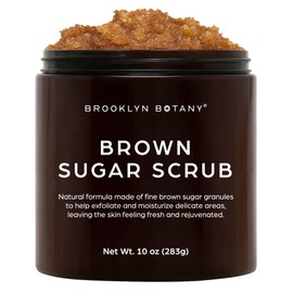 Brooklyn Botany Brown Sugar Body Scrub - Moisturizing and Exfoliating Body, Face, Hand, Foot Scrub - Fights Acne, Fine Lines & Wrinkles, Great Gifts For Women & Men - 10 oz