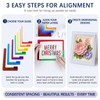 OTCRAFT 9 Pcs Paper Crafting Alignment Guides with Storage Case