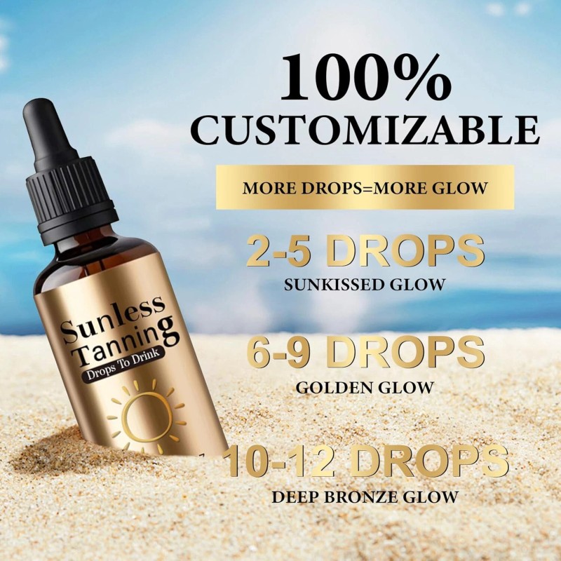 Unbranded Sunless Tanning Drops To Drink,Naturall