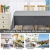 DWCN Grey Tablecloth Wipe Clean Tablecloth 140X280cm Dining Table Cover