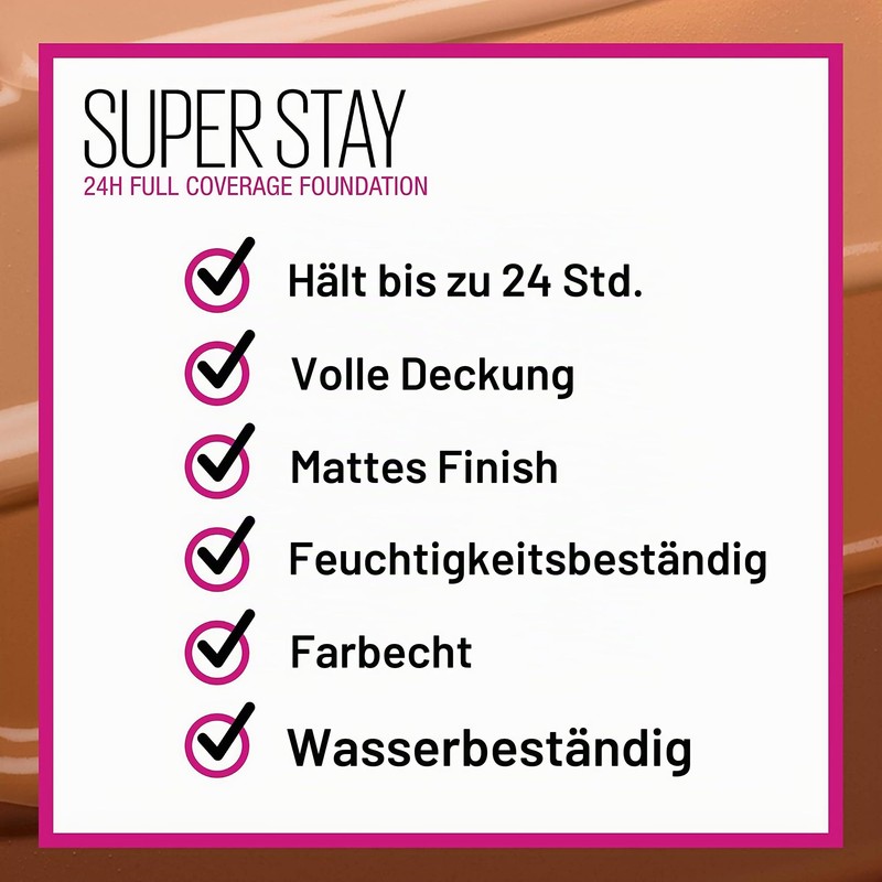 Maybelline New York Foundation, Superstay 24 Hour Longlasting Foundation, Lightweight