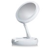 Lighted Makeup Mirror,Double Sided 10X Magnifying Mirror,Vanity Mirror with Lights,Smart