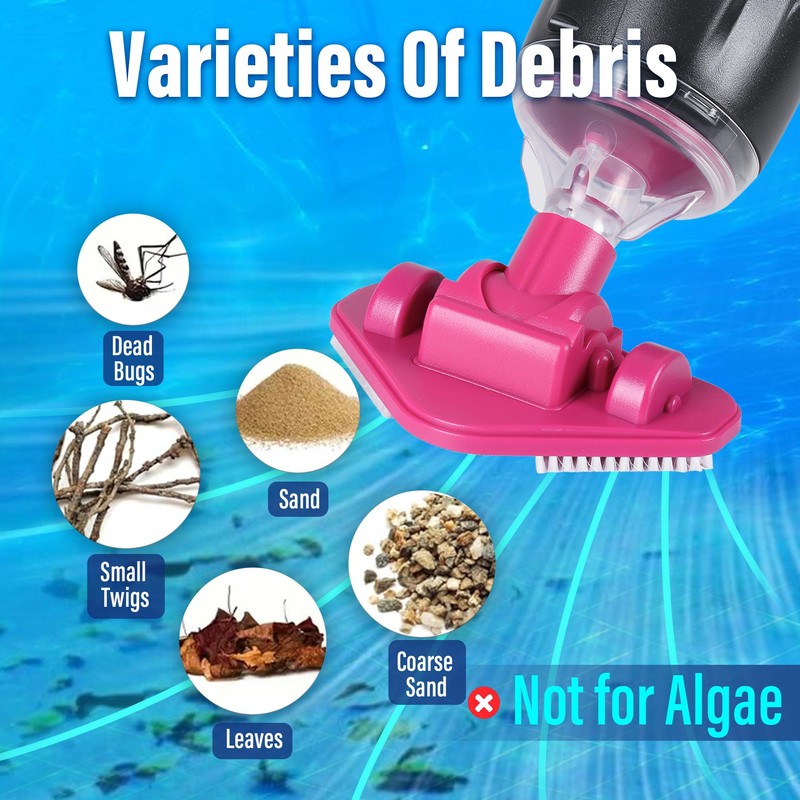 Rechargeable Handheld Hot Tub Spa Pool Vacuum, Cordless & Waterproof