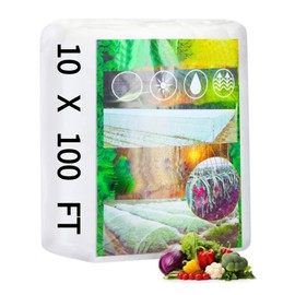 Woanger 10 x 100 FT Garden Netting Ultra Fine Mesh Bird Barrier Insect Netting for Raised Bed Vegetables Fruits Flowers Trees, Plant Row Cover for Garden Greenhouse Patio Protection (White)