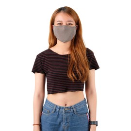 Lofbaz Fabric Mask Cotton Washable Reusable (River Stone - Pack of 3, Adult Small)