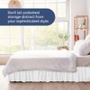 Wrap Around Dust Ruffle Bed Skirt - White - for