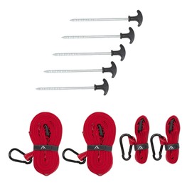 qeedo Freedom Tent Strap Set Guy Straps Carabiner and Pegs