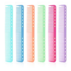 6Pcs Carbon Combs for Hair Stylist Heat Resistance, Carbon Combs Haircutting Combs Professional Barber Comb All Purpose Hair Stylist Combs Medium and Fine Tooth for Salon Man Woman Clipper Cuts
