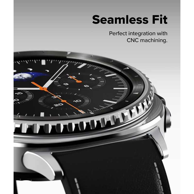 【Ringke】Galaxy Watch 8 Classic 46mm ケース [クラシックな時計デザイン] 傷防止高級ステンレスアクセサリーカバー（インナーベゼルカバー）簡単取り付け ブラック- Inner