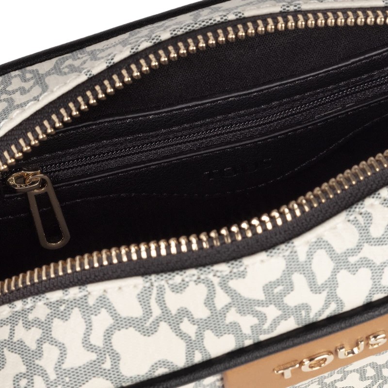 TOUS Kaos Mini, BOLSOS para Mujer, BEIGE-NEGRO, U