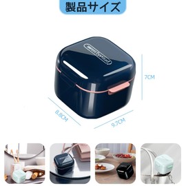 KALOLINNA Denture Case, Mouthpiece Case, Denture Clean Storage Case with Draining Basket, Small, Lightweight, Compact, Partial Dental Cleaning Case, Denture Storage Container, Cleaning Case, Retainer Case with Lid, Antibacterial, Heat Resistant, Portable, Travel (Jewel Blue)