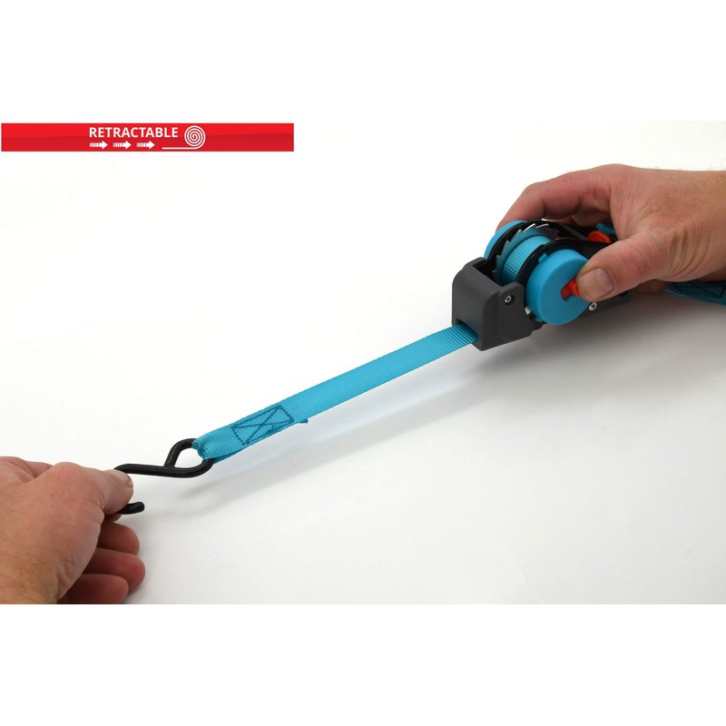 COMPASS 02260 Ratchet Strap and Self-Retracting Hooks 100 daN 2