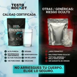 Creatina Monohidratada y Micronizada Polvo | 100% Alta Pureza Certificada | Pre Entreno Gym workout | Disuelve Rápido, incluye Scoop Dosificador | Vit