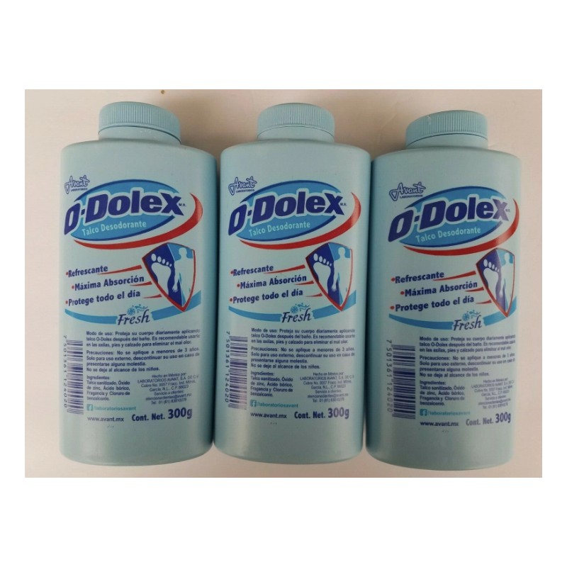 3 Avant Odolex Fresh Deodorant Talcum Powder 10.58 oz each