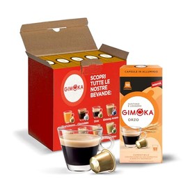 Gimoka Barley Flavour Coffee Capsules, 50 Aluminium Capsules, Compatible with Nespresso* Household Espresso Machines, Pack of 50 (5 x 10 Drinks), Made in Italy