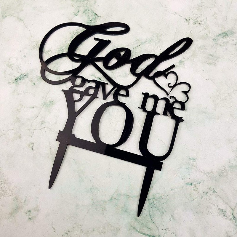 Decoración para tartas de boda de God Gave Me You
