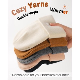 FURTALK Baby Beanie Knitted Hats Boys Girls Toddler Kids Winter Soft Warm Skull Cap Caramel