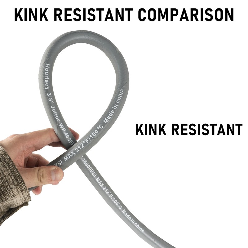 Hourleey Pressure Washer Hose 100FT, Kink Resistant High Tensile Wire