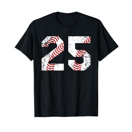 Vintage Baseball 25 Jersey Number T-Shirt