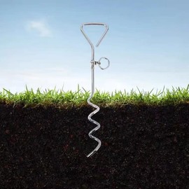 lifstar Dog Yard Stake, Heavy Duty Dog Anchor, 120lbs Safe Working Load, Rust-Resistant Tie-Out Leash Stake for Yard, Garden, Park, and Camping Use