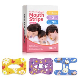 Mundband zum Schlafen 90 Stück – Sanfte Anti-Schnarch-Streifen in 3 Formen, Hypoallergener medizinischer Kleber, Unterstützung der Nasenatmung, für besseren Schlaf bei Erwachsenen und Kindern