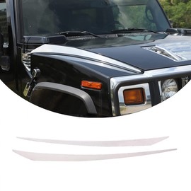 Fit for 2003-2009 Hummer H2 Stainless Hood Accent Trim, Hood Side Panel Molding Cover Trim Accessories, 2PCS