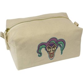'Crazy Jester' Canvas Wash Bag/Makeup Case (CS00043675)