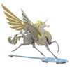 Decorative Metal Pegasus Unicorn Sculpture, Gold and Silver, Steampunk Style