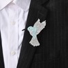 TINGKU Hummingbird Brooch and Pin Acrylic Brooch Bird Pin Silver