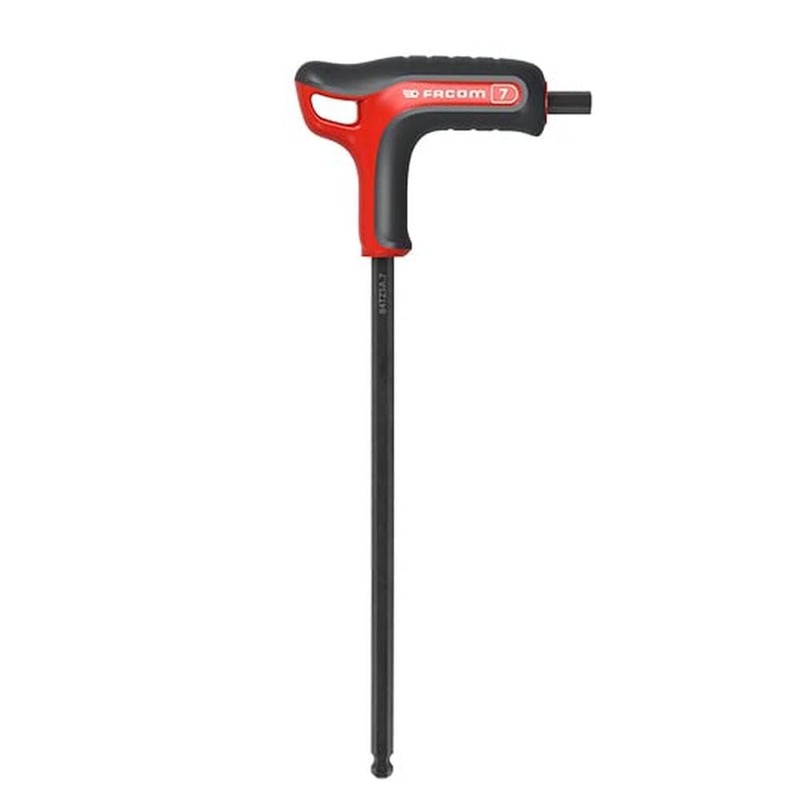 Facom 84tzsa 7 Keys Hex Ball Head Pin Wrench, Red/Black,