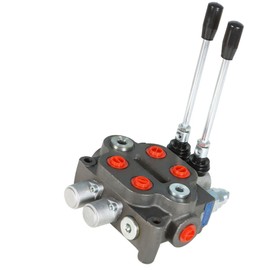 TJHSM TJHSM-HDV-2 2 Spool 25 GPM 3000 PSI SAE Ports Double Acting Hydraulic Control Valve for Tractors Loaders Log Splitters