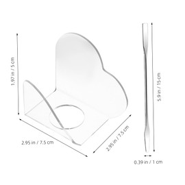 jojofuny 1 Set Heart Makeup Mixing Palette with Spatulas Acrylic Foundation Blending Plate for Eyeshadow Nail Art Handheld Portable Easy to Clean Lightweight Design