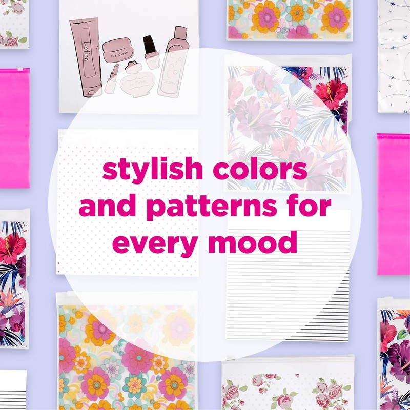 Miamica Dots & Stripes, Fuchsia & Navy, 12 Pack