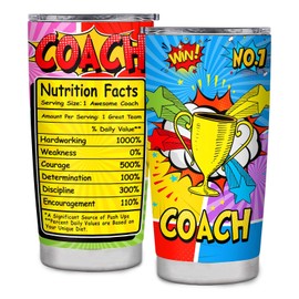kwsnatel Coach Gifts for Men Women, Best Coach Ever, Volleyball, Soccer, Football, Swim, Basketball Coach Gifts, Best Coach Appreciation Gifts, 20oz Coach Tumbler