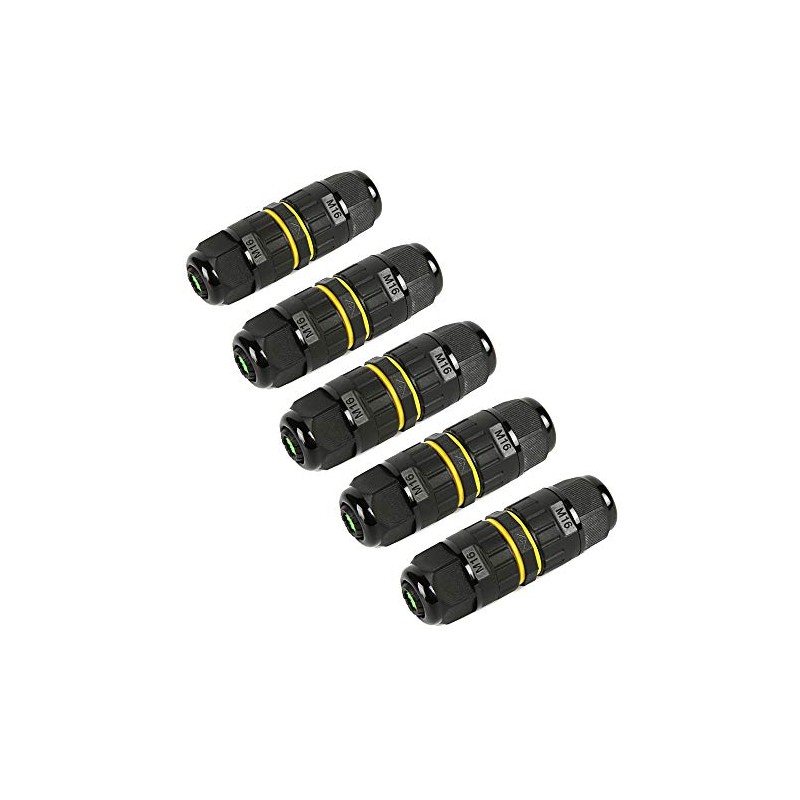 Conector de cable eléctrico IP68 impermeable de 2 vías para