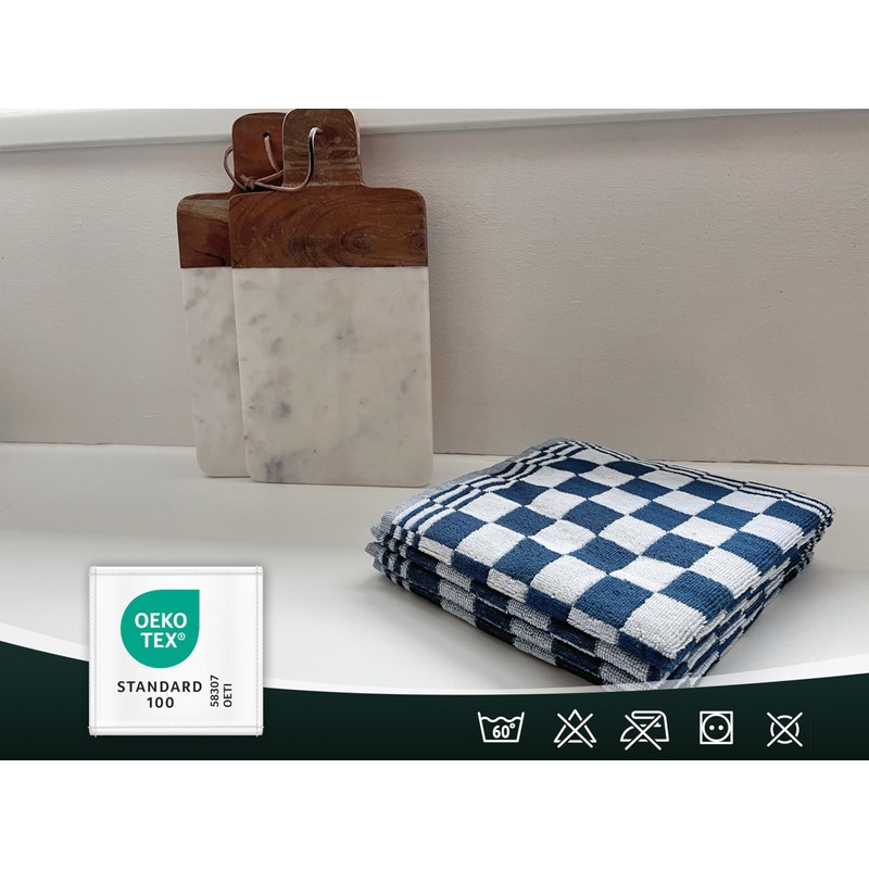 ZOLLNER Set of 4 Cotton Kitchen Towels in 50 x