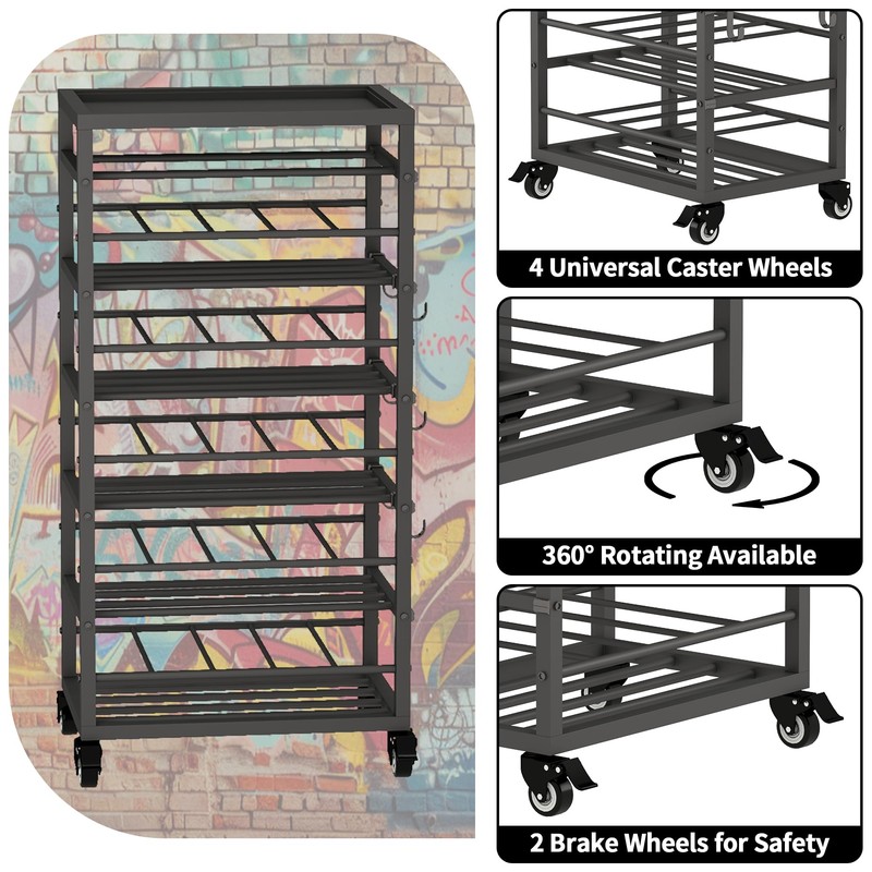 Gtouse 50 Can Spray Paint Rack Organizer, Metal Spray Paint