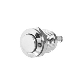 Oumefar 12mm Waterproof Metal Momentary Push Button Switch 2A 36V Electrical Push Button Switch Stainless Steel Shell for 12mm 0 47" Mounting Hole
