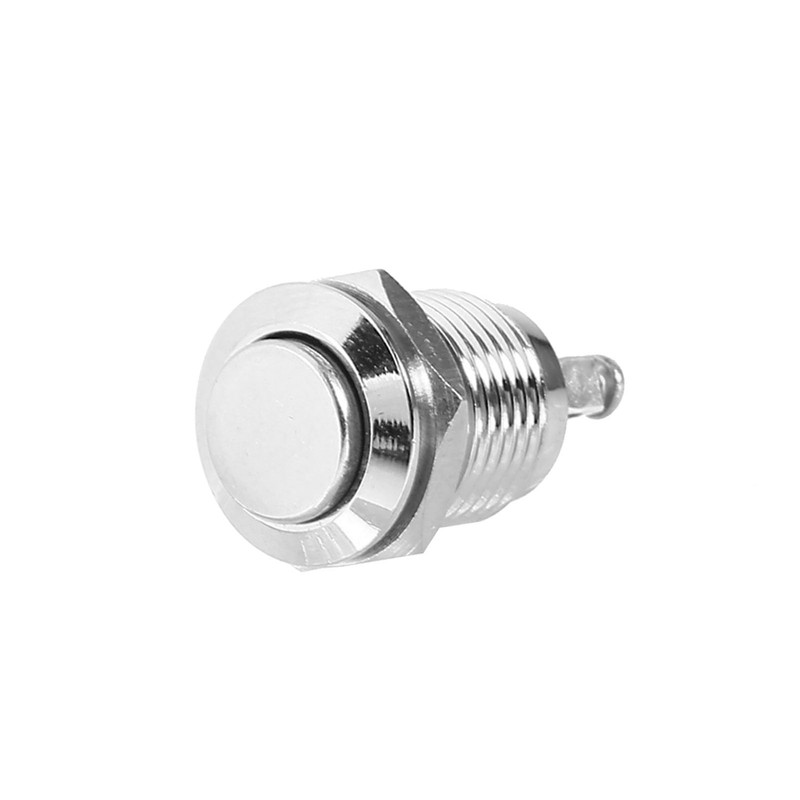 Oumefar 12mm Waterproof Metal Momentary Push Button Switch 2A 36V